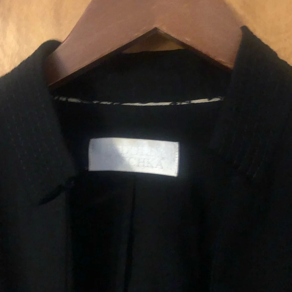 Vtg Y2K Badgley Mischka Black Mock Neck Asian influence blazer Taylored fit - Picture 3 of 16